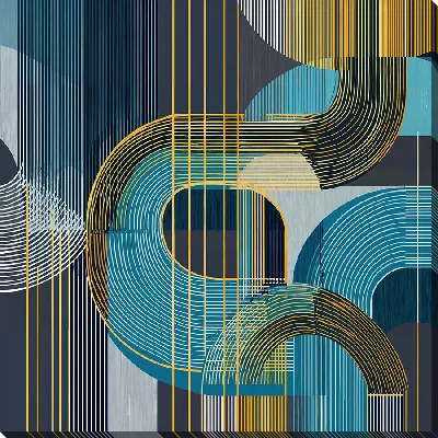 Картина маслом Бирюзовый ар деко