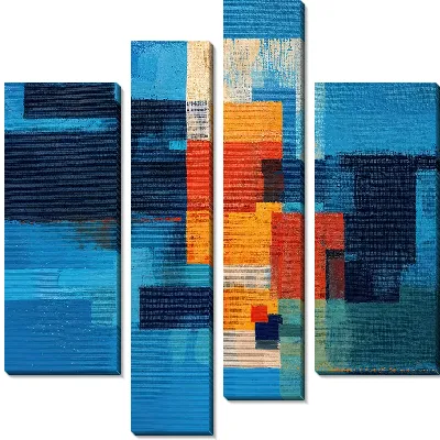 Модульная картина Алое и синее