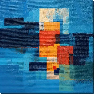 Картина маслом Алое и синее