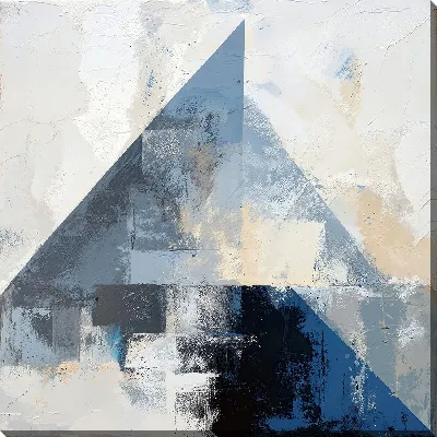Картина маслом Треугольник абстракции времени