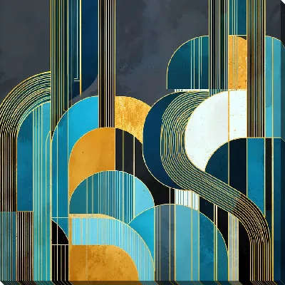 Картина маслом Узор ар деко №6