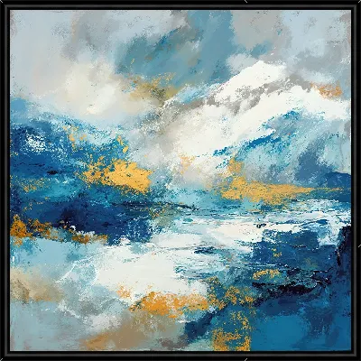 Абстрактная гора с заснеженной вершиной