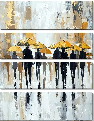 Модульная картина Силуэты людей №25