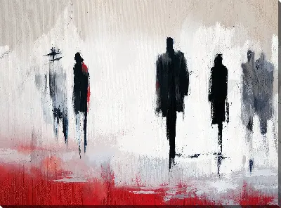 Картина маслом Силуэты людей №28