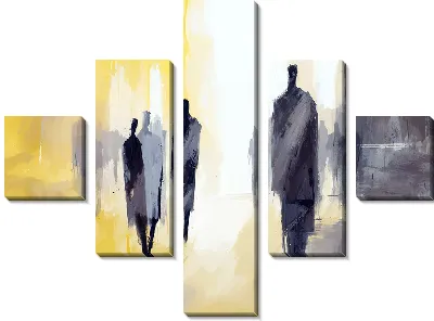 Модульная картина Силуэты людей №33