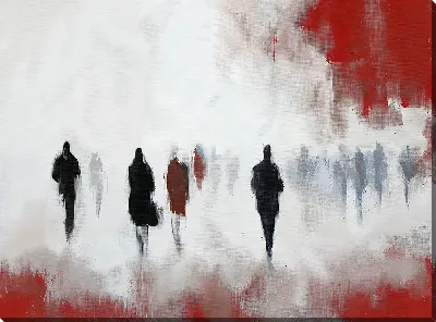 Картина маслом Силуэты людей №34