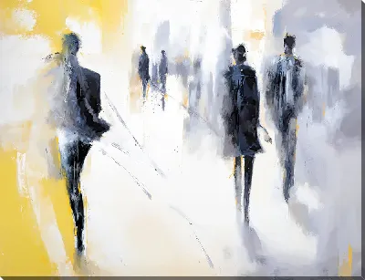 Картина маслом Силуэты людей №35