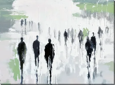 Картина маслом Силуэты людей №36