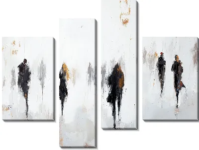 Модульная картина Силуэты людей №37