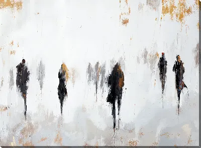 Картина маслом Силуэты людей №37