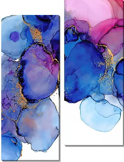 Модульная картина Алкогольные чернила №211