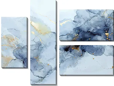 Модульная картина Алкогольные чернила №222