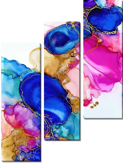 Модульная картина Алкогольные чернила №224