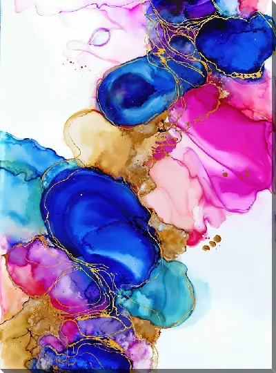 Картина маслом Алкогольные чернила №224