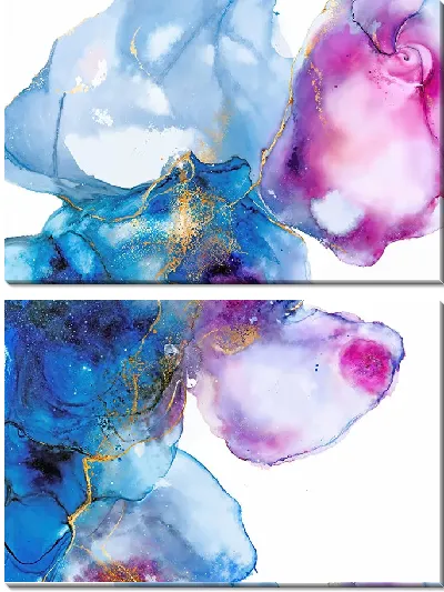 Модульная картина Алкогольные чернила №225