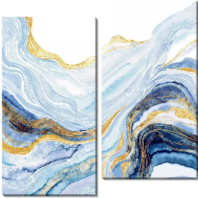 Модульная картина Алкогольные чернила №234