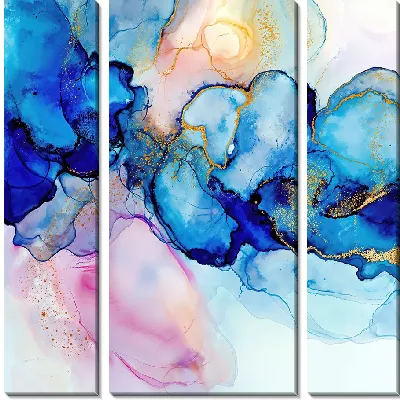 Модульная картина Алкогольные чернила №235