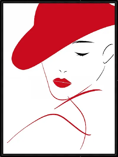 Картина Модный силуэт девушки №1