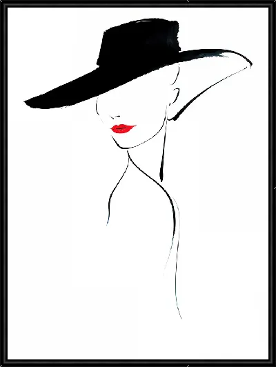 Картина Модный силуэт девушки №2