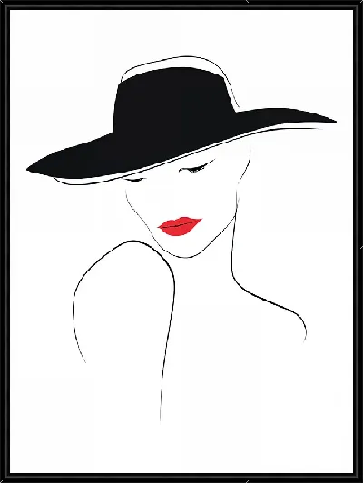 Картина Модный силуэт девушки №3