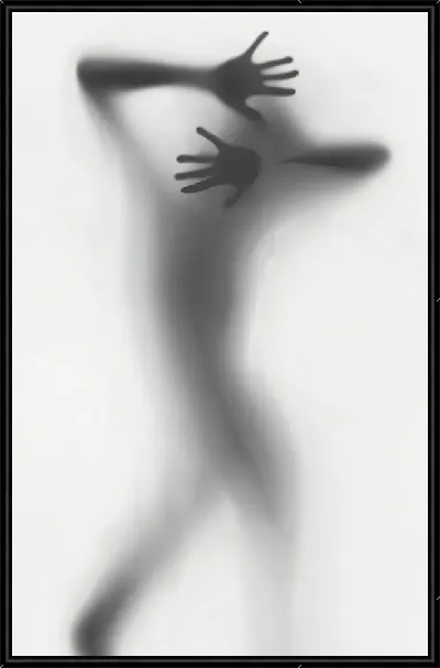 Картина Силуэт обнаженной девушки за стеклом №5