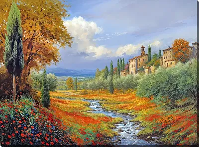 Картина маслом Ручей в Италии