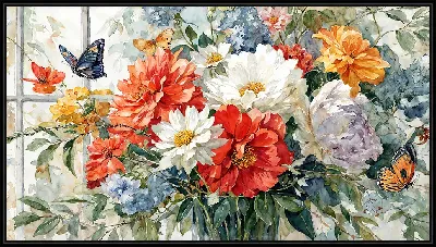 Цветы и бабочки №1