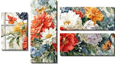 Цветы и бабочки №1