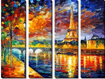 Париж в стиле Афремова