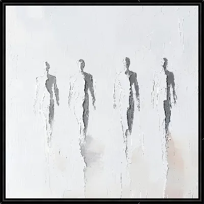 Силуэты людей в арт стиле №7