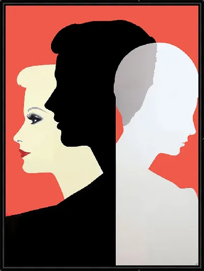 Картина Силуэты людей в арт стиле №9