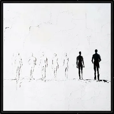 Картина Силуэты людей в арт стиле №10