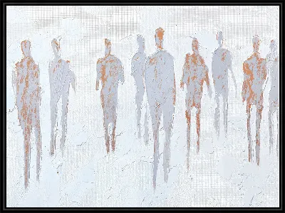 Картина Силуэты людей в арт стиле №14