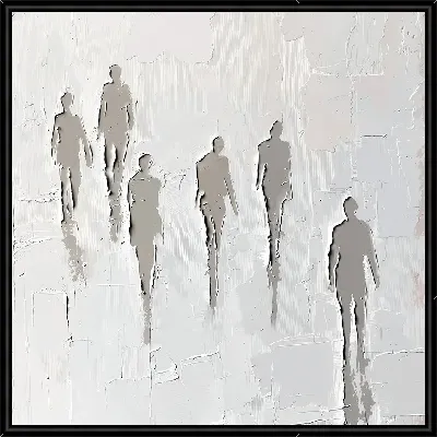 Картина Силуэты людей в арт стиле №15
