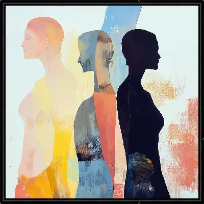 Картина Силуэты теней людей №1