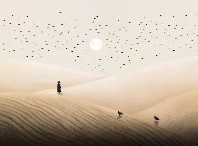 Плакат Силуэты теней людей №2