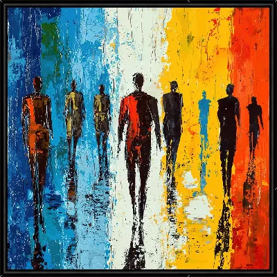 Картина Силуэты теней людей №6