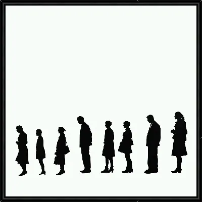 Картина Силуэты теней людей №7