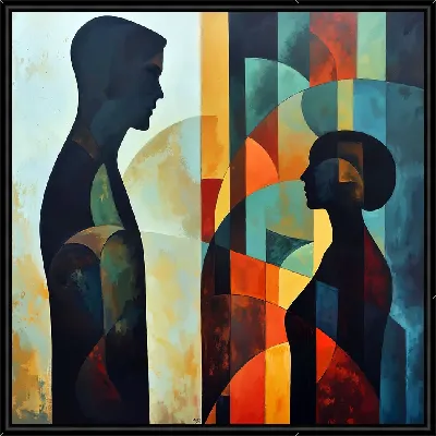 Картина Силуэты теней людей №8