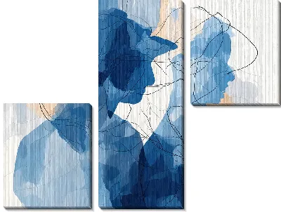 Модульная картина Силуэты теней людей №11