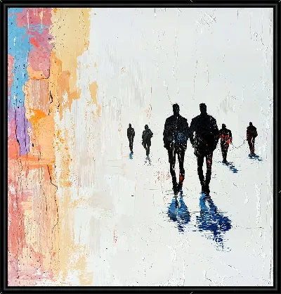 Картина Силуэты теней людей №14