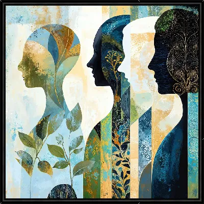 Картина Силуэты теней людей №15