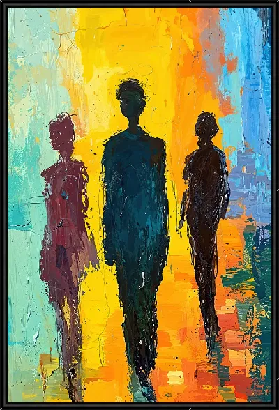 Картина Силуэты теней людей №17