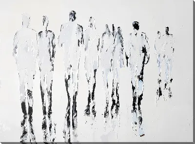 Силуэты теней людей №18