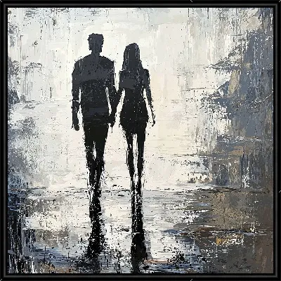 Картина Силуэты теней людей №20