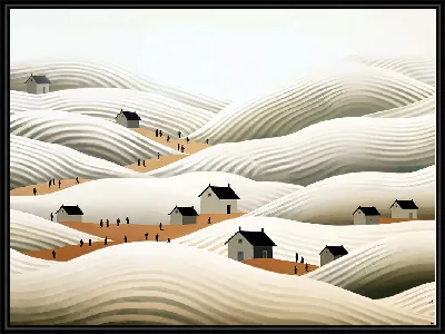 Картина Силуэты теней людей №23