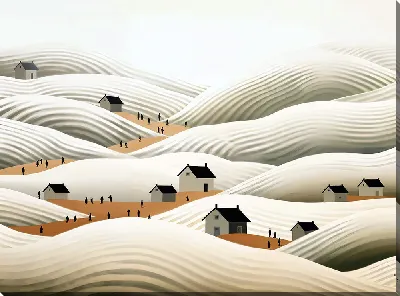 Картина маслом Силуэты теней людей №23