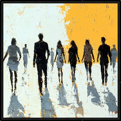Картина Силуэты теней людей №24