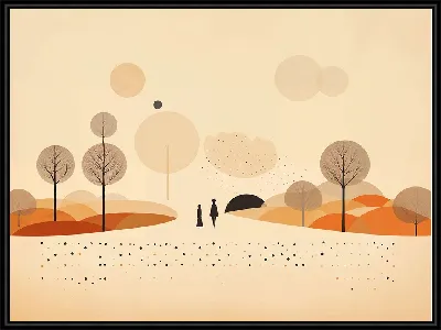 Картина Силуэты теней людей №26