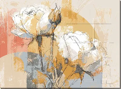 Постер Белые розы №21